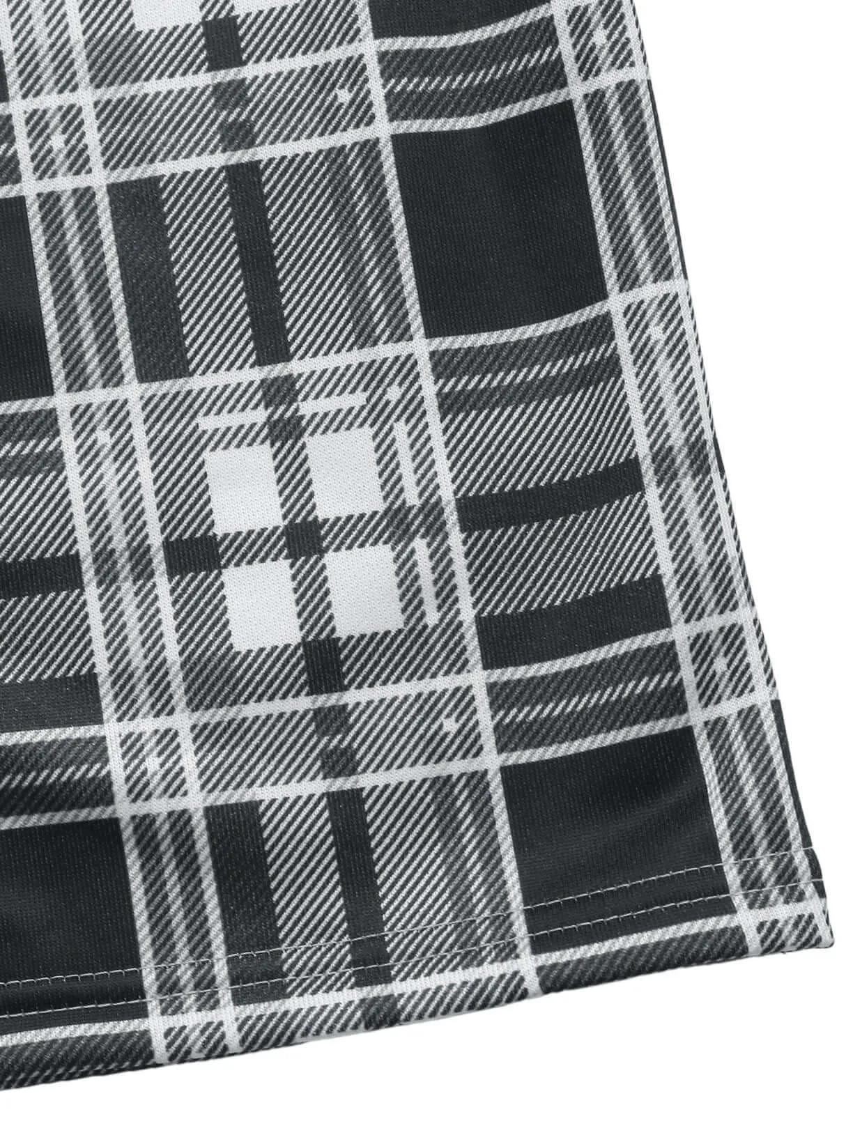 Plaid Wide-Leg Lounge Pants | Drawstring High-Waist