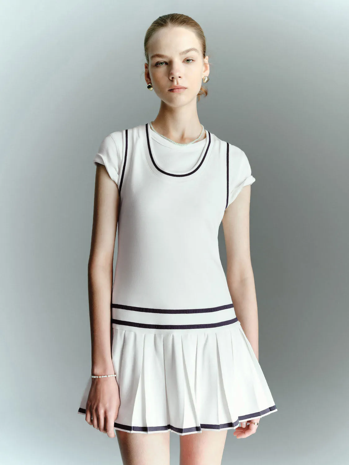 Pleated A-Line Dresses