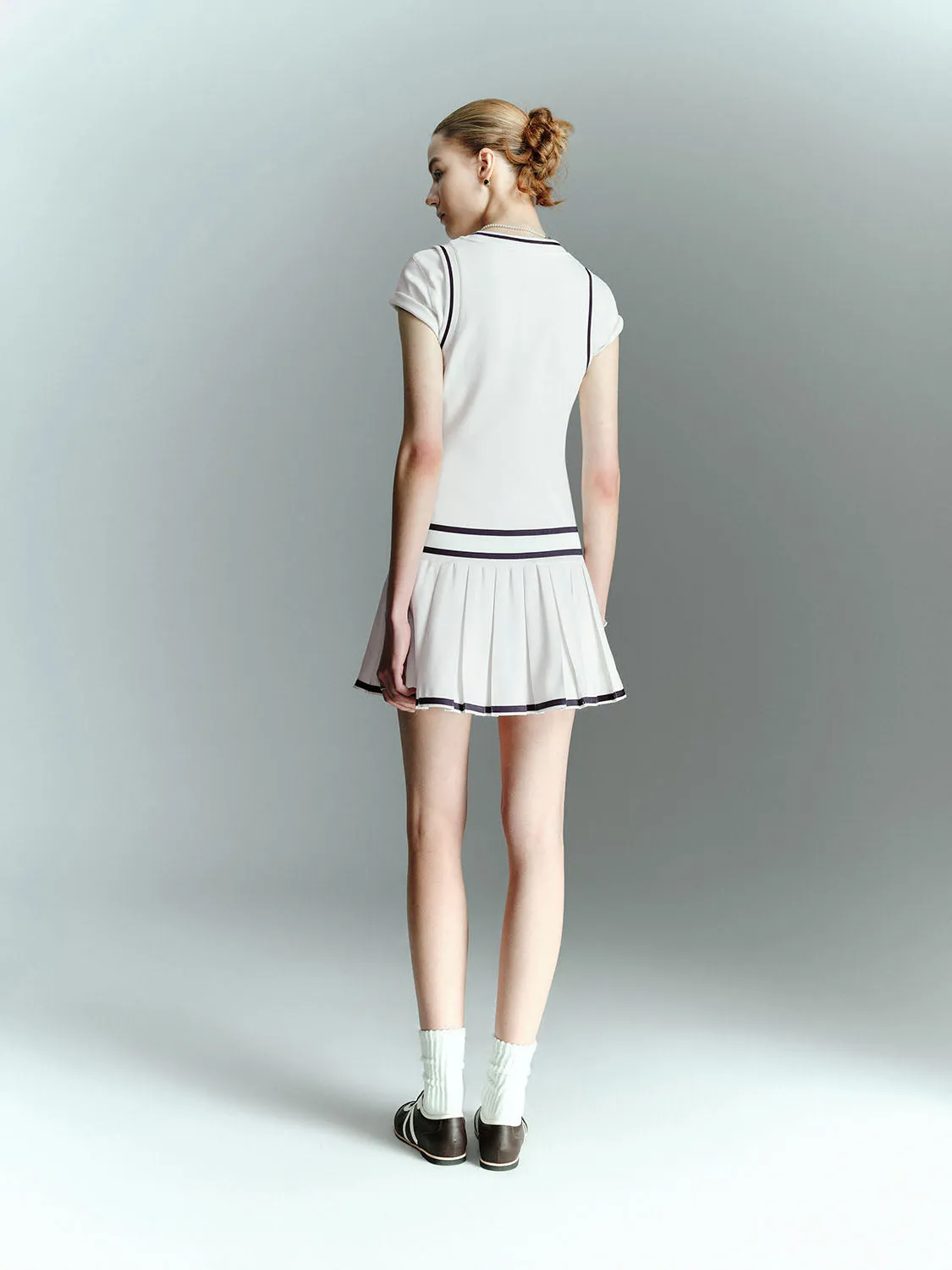 Pleated A-Line Dresses