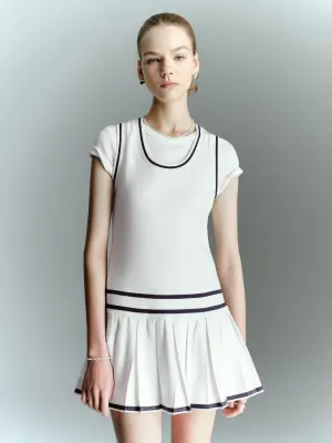 Pleated A-Line Dresses