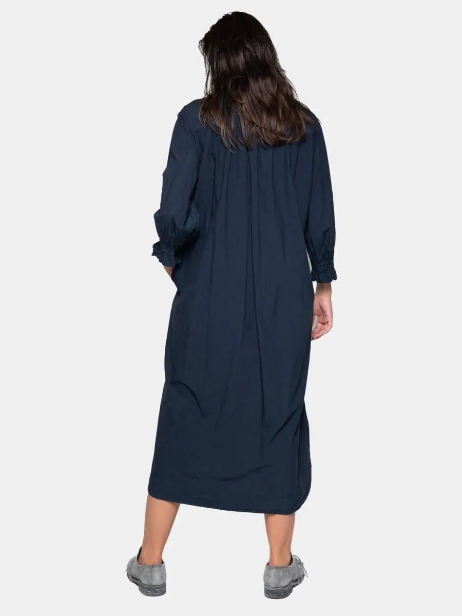 Pleated Detail Maxi Shirtdress