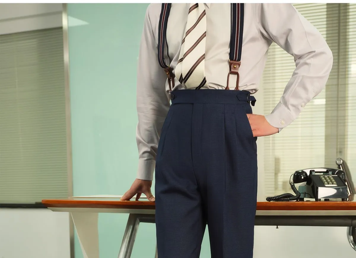 Pleated High-Waisted Trousers