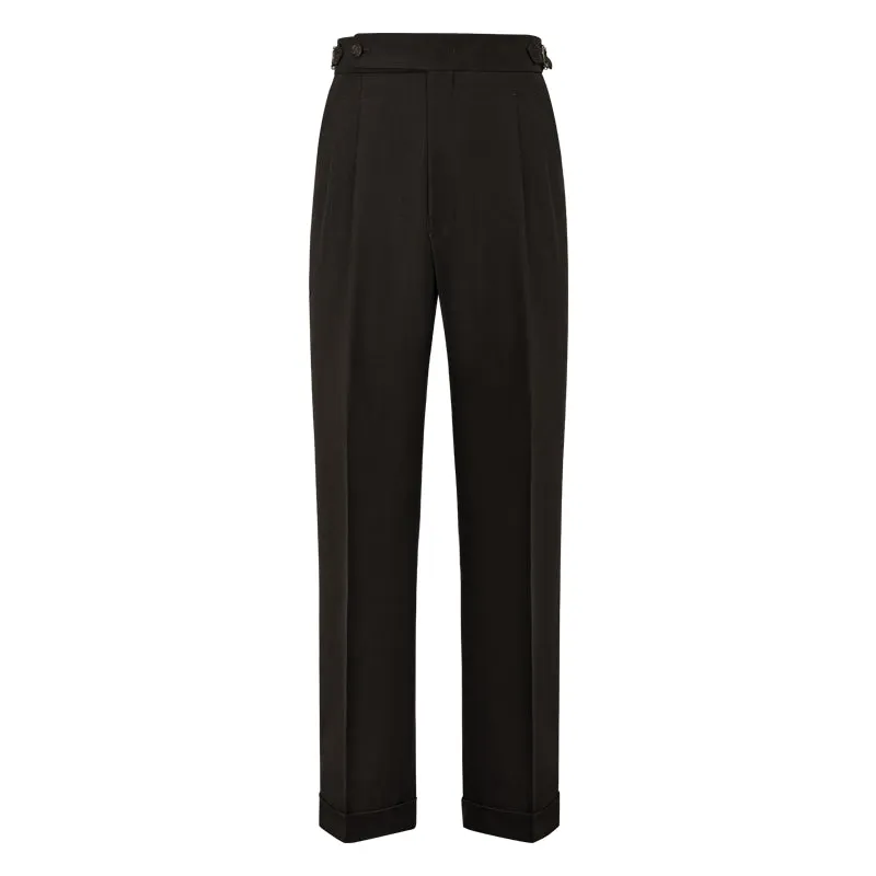 Pleated High-Waisted Trousers