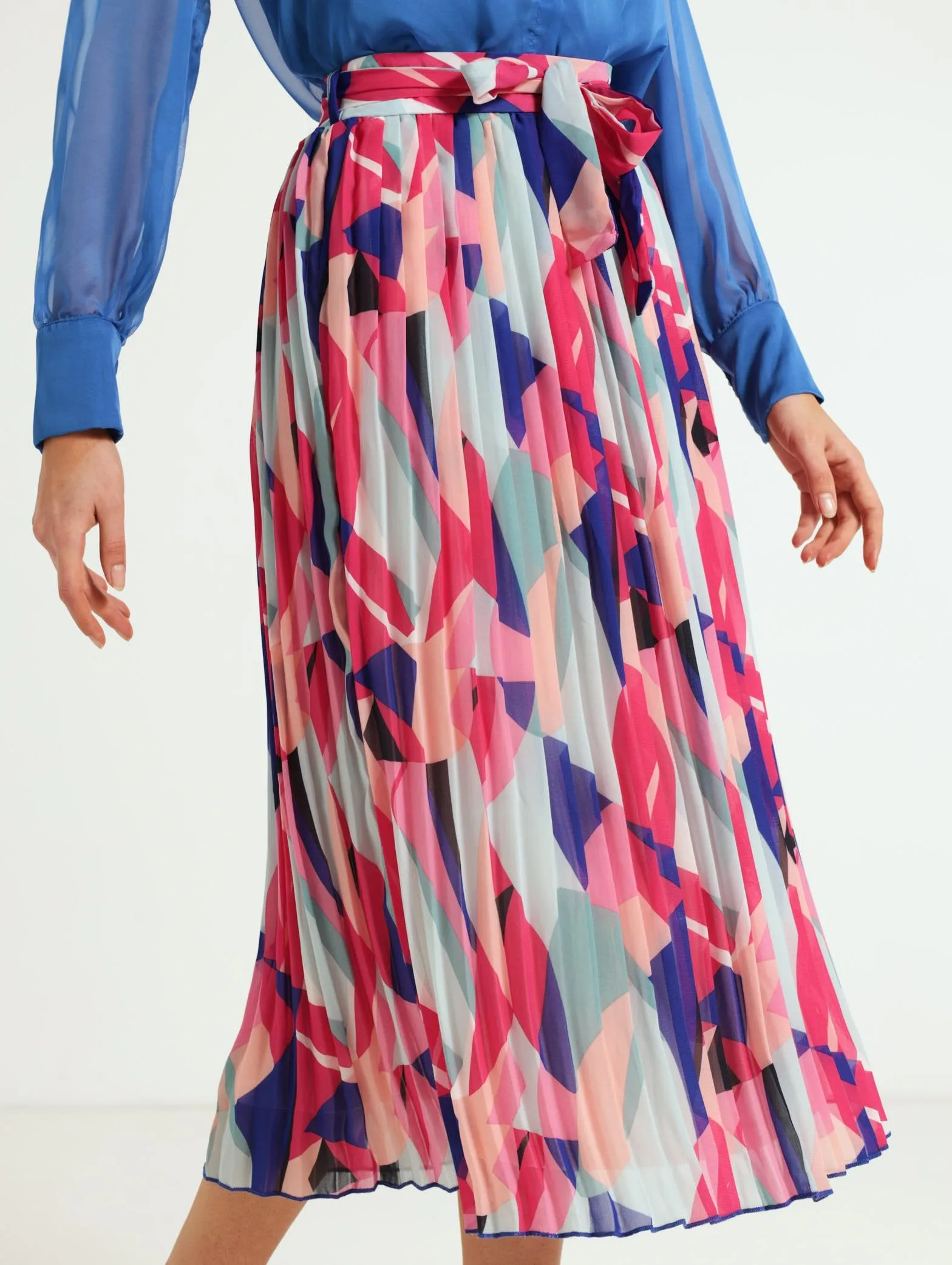 Pleated Midi Skirt