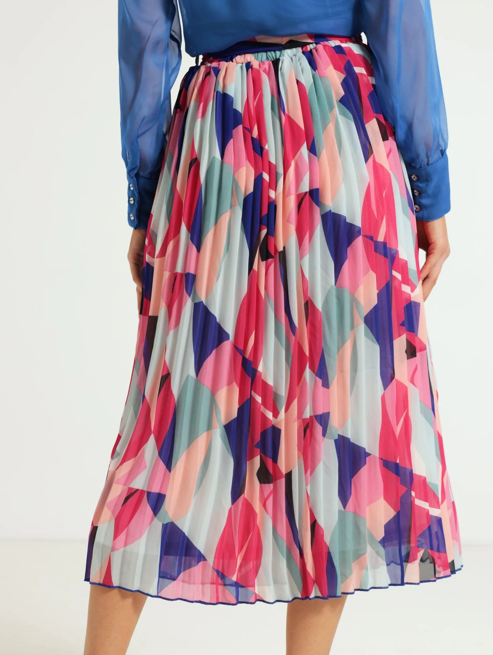 Pleated Midi Skirt
