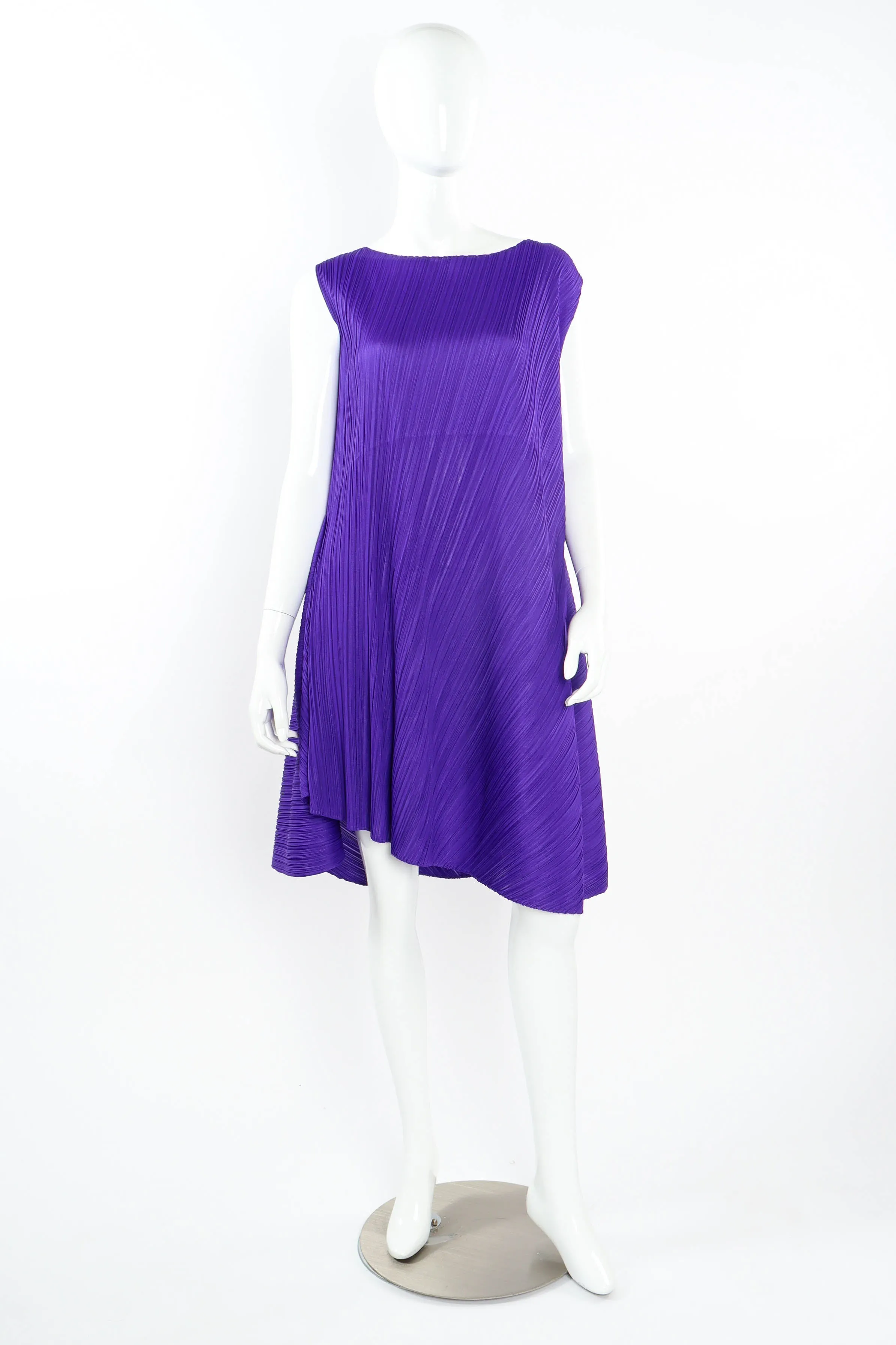 Pleated Sleeveless Dress