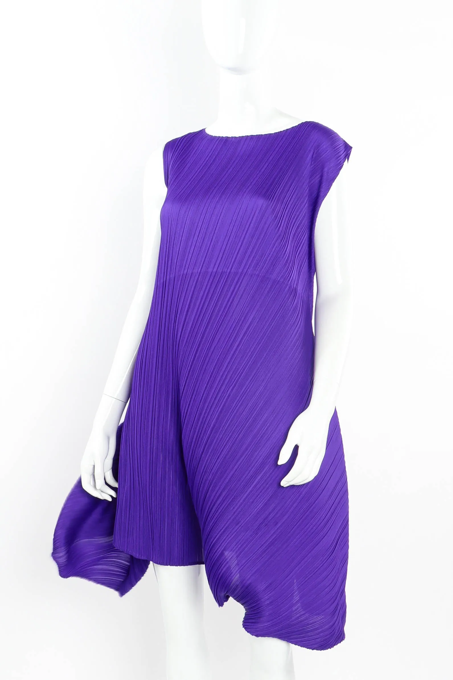 Pleated Sleeveless Dress