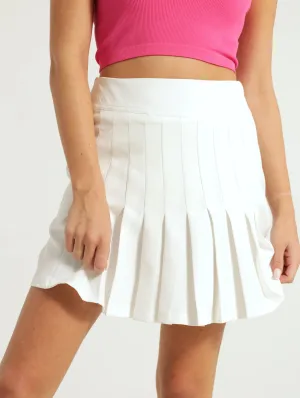 Pleated Tennis Skirt - White