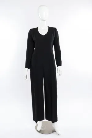 Pleated Wool Jumpsuit