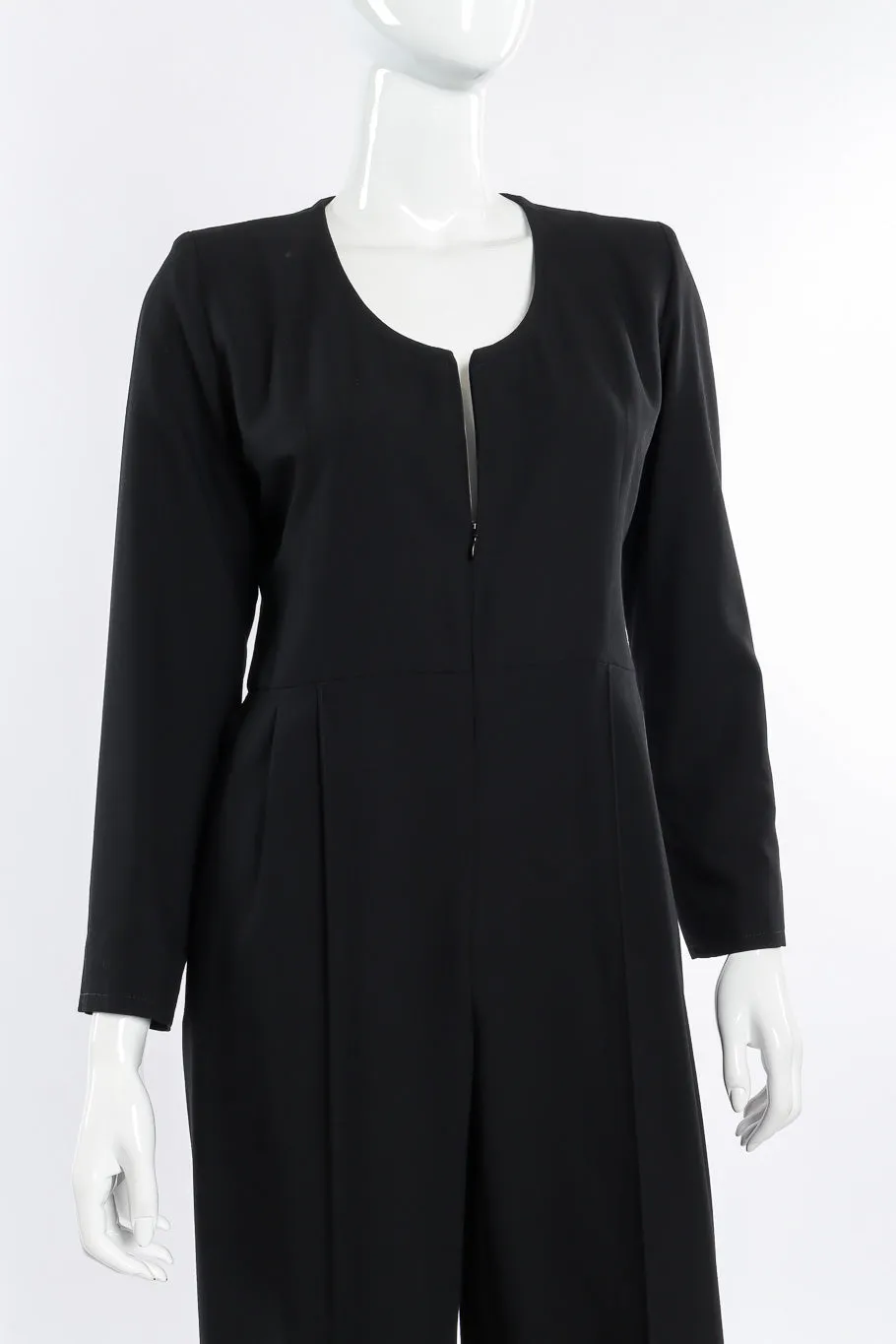 Pleated Wool Jumpsuit