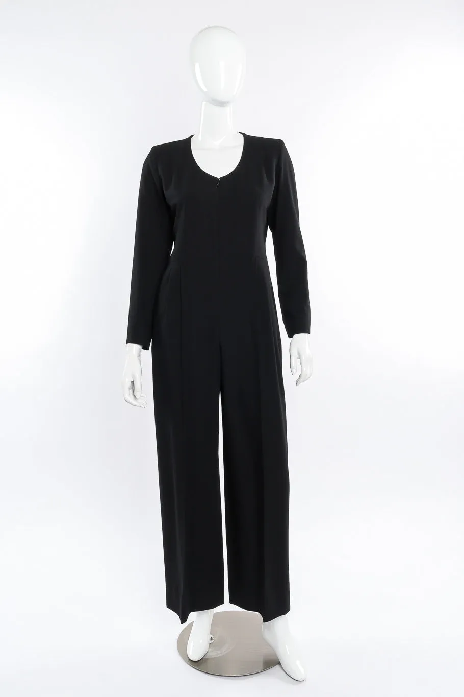 Pleated Wool Jumpsuit