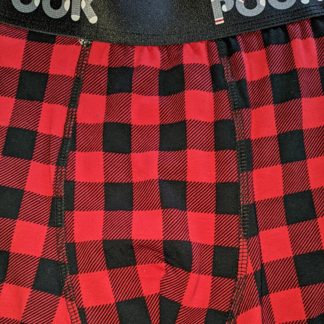 Pook Men's Red Plaid Boxers