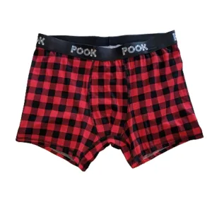 Pook Men's Red Plaid Boxers