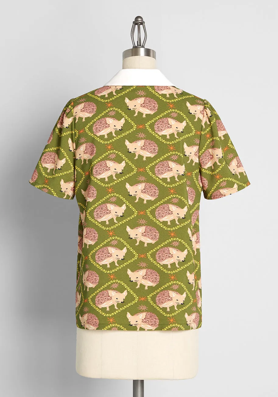 Positive First Impressions Tie-Neck Blouse