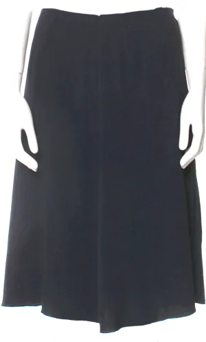 Prada Italy. Black Viscose Blend Vintage Knee-Length Skirt