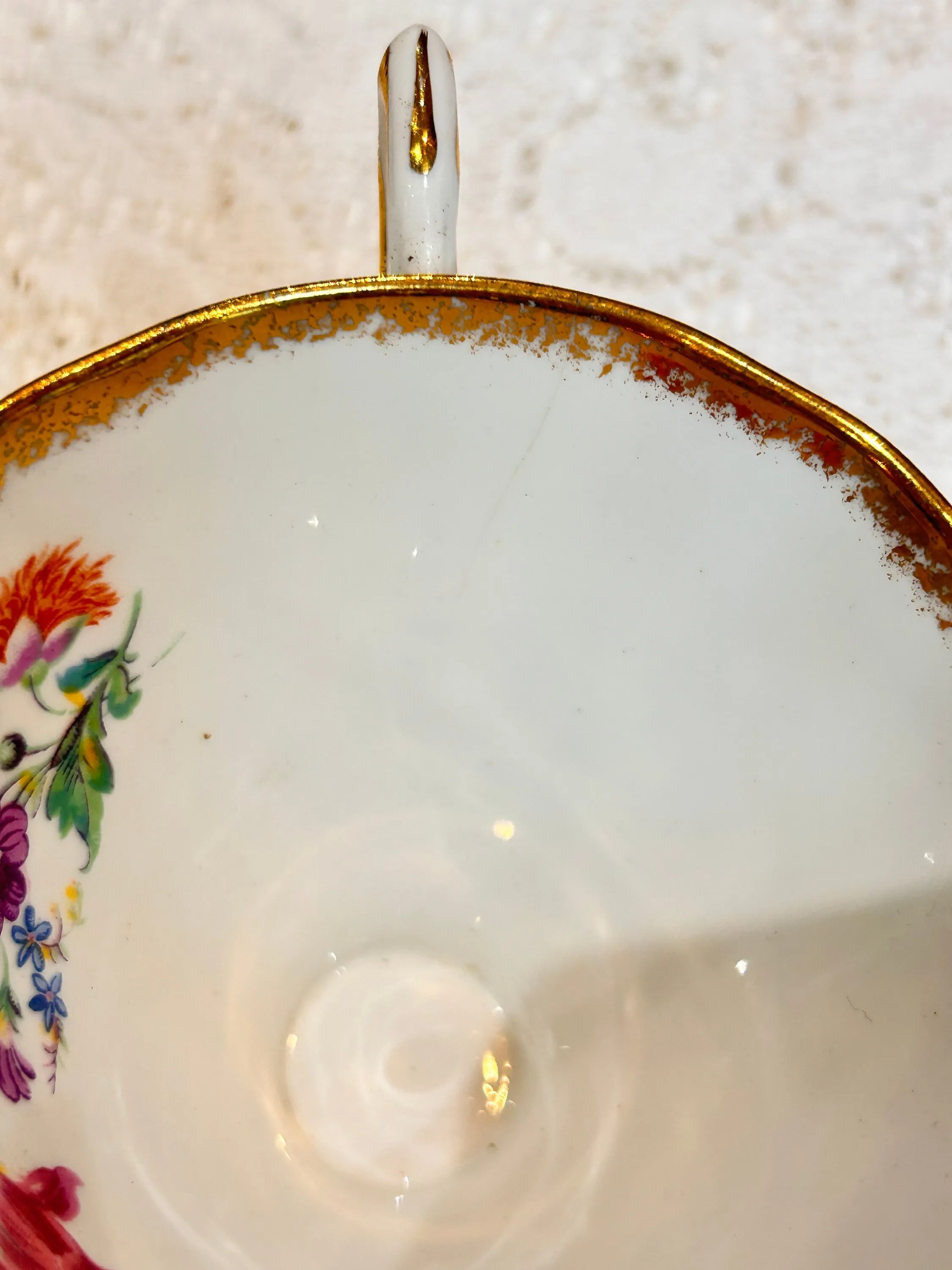 Pretty Vintage China Teacup Saucer Tea plate Clare England  - floral bouquet spray