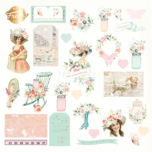 Prima - Peach Tea - Ephemera Pack 29 Pieces