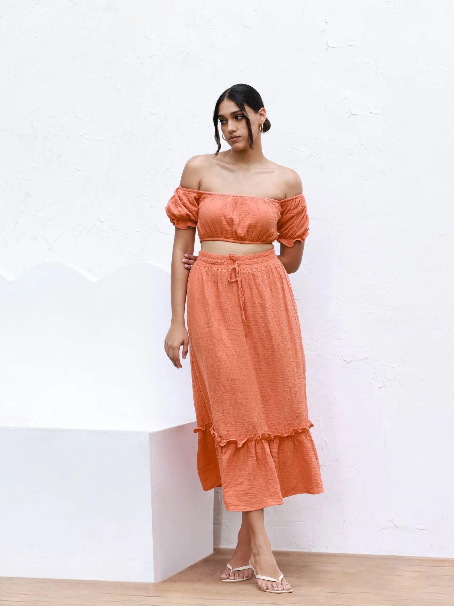 Puff Sleeve Bustier Top