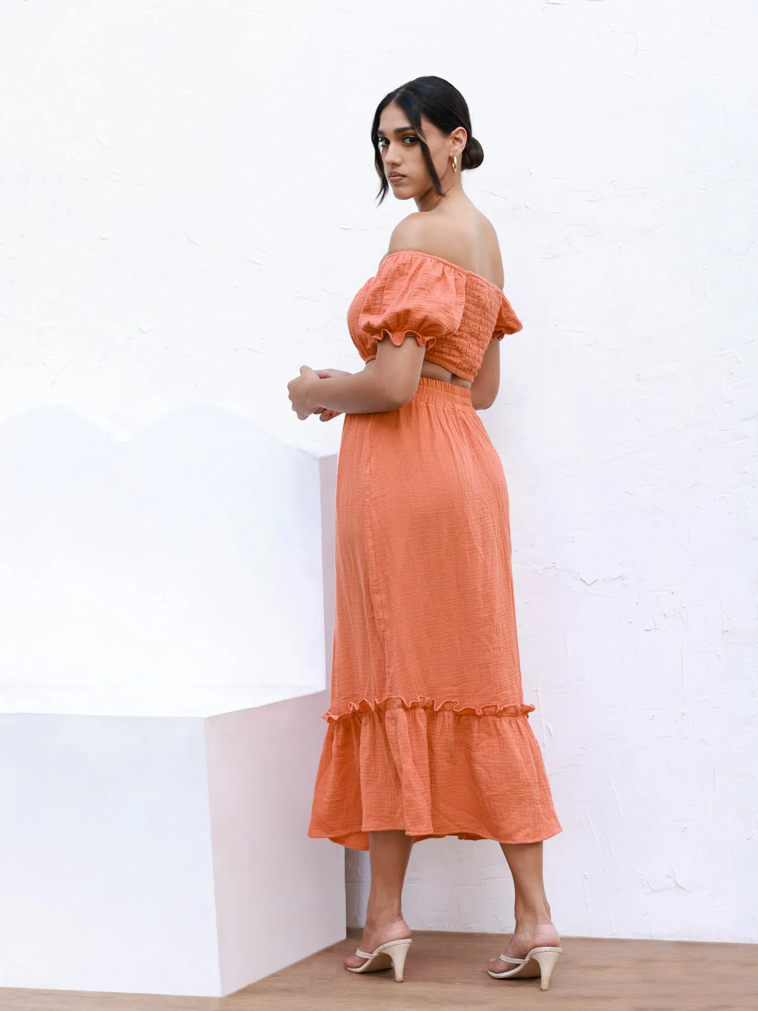 Puff Sleeve Bustier Top
