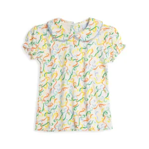Puff Sleeve Pima Peter Pan Tee -- Jubilee