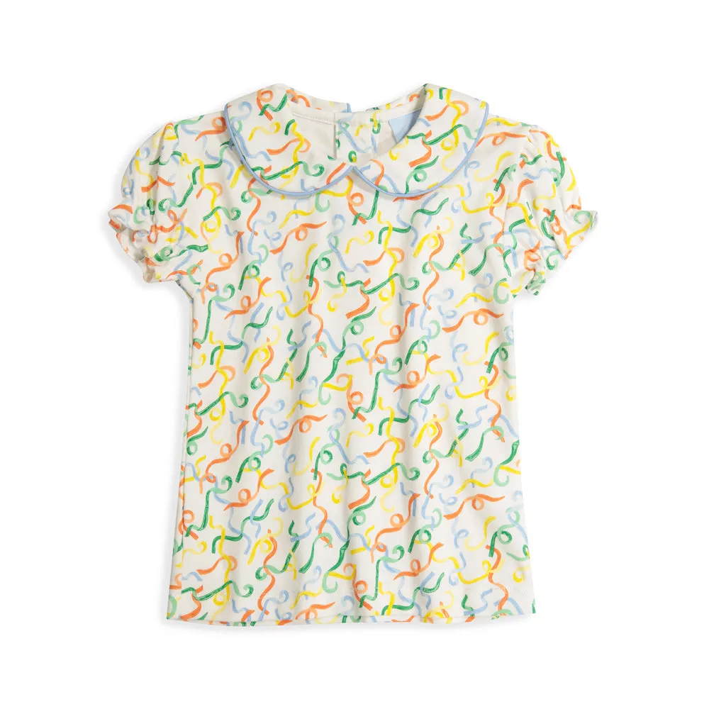 Puff Sleeve Pima Peter Pan Tee -- Jubilee