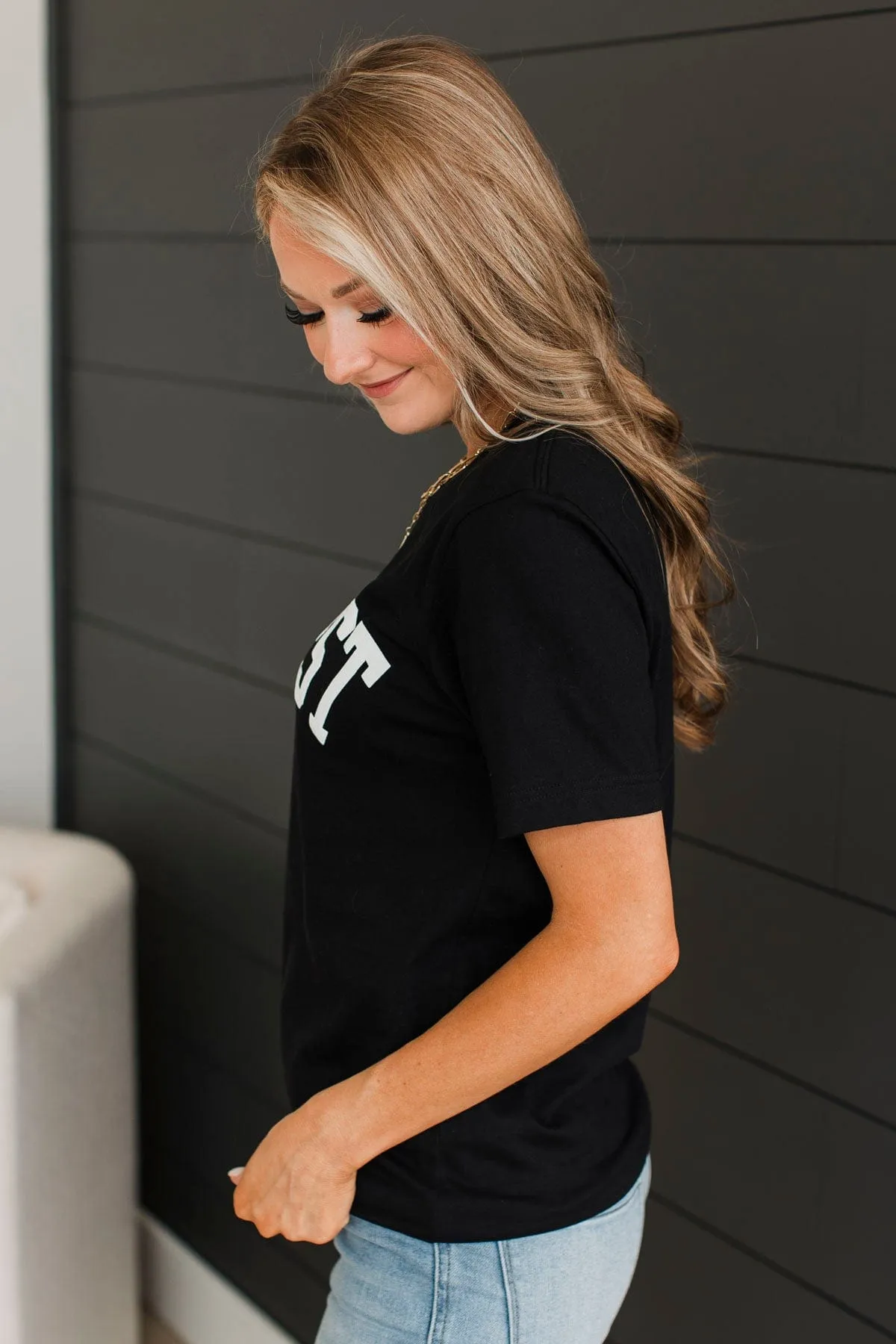 "Midwest" Puff Graphic Tee- Black