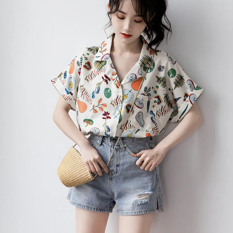 "PLANT PRINT" SHIRT D042905
