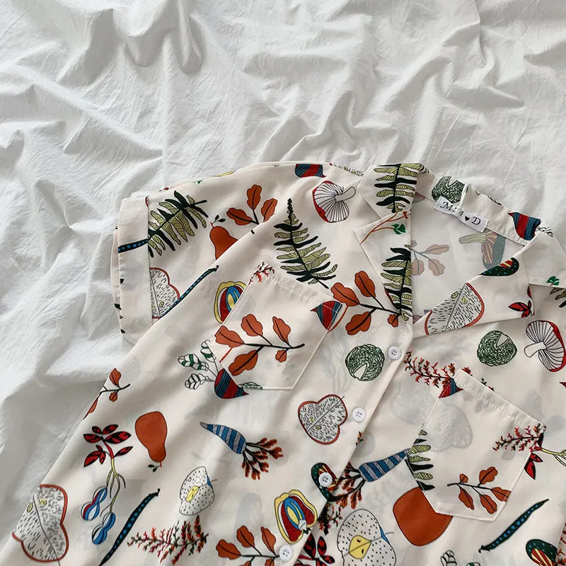 "PLANT PRINT" SHIRT D042905