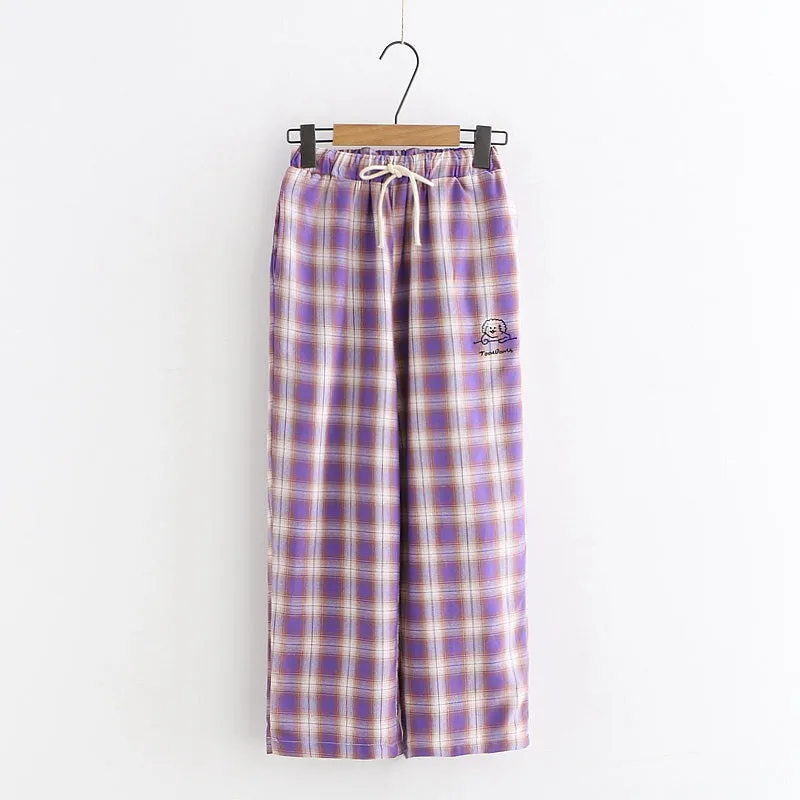 "PURPLE PLAID" PANTS K070810