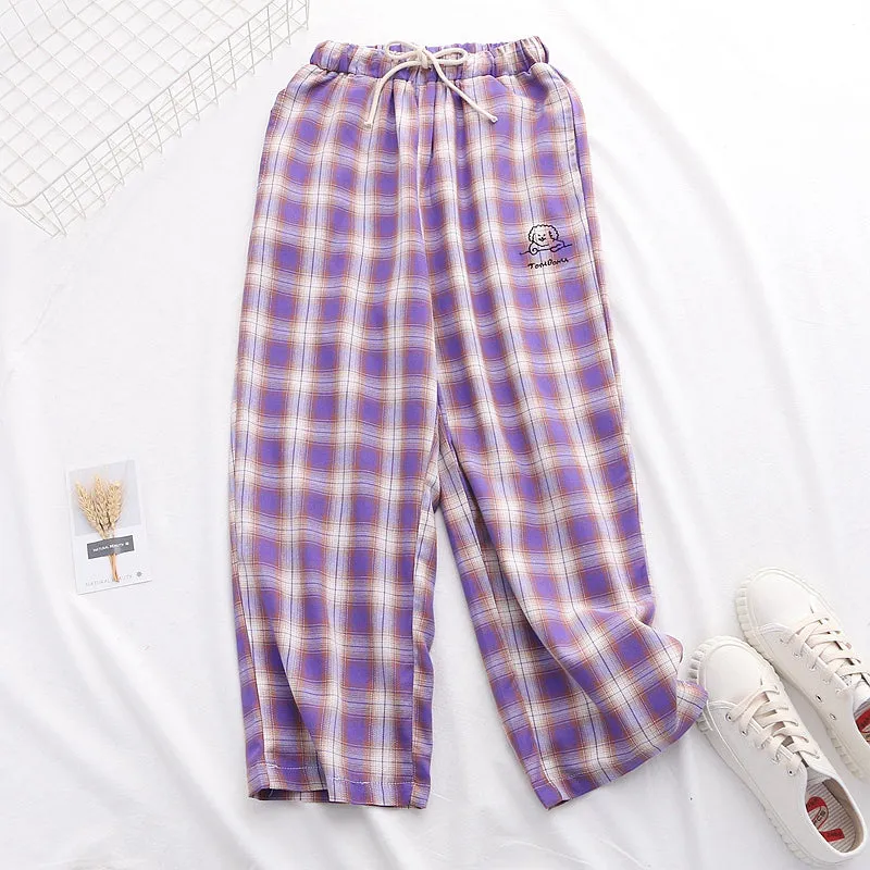 "PURPLE PLAID" PANTS K070810