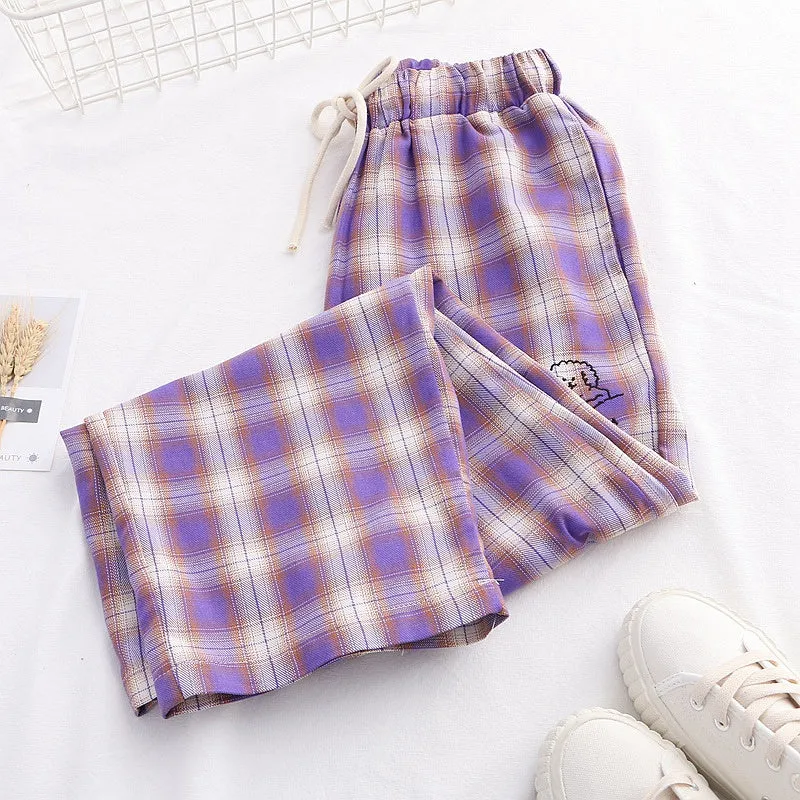"PURPLE PLAID" PANTS K070810