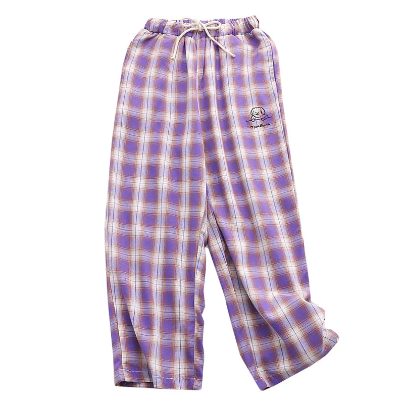 "PURPLE PLAID" PANTS K070810