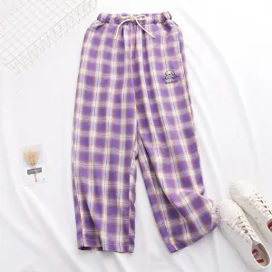 "PURPLE PLAID" PANTS K070810
