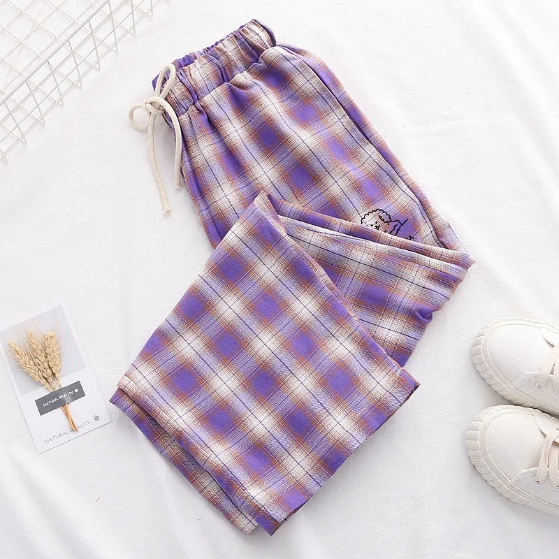 "PURPLE PLAID" PANTS K070810