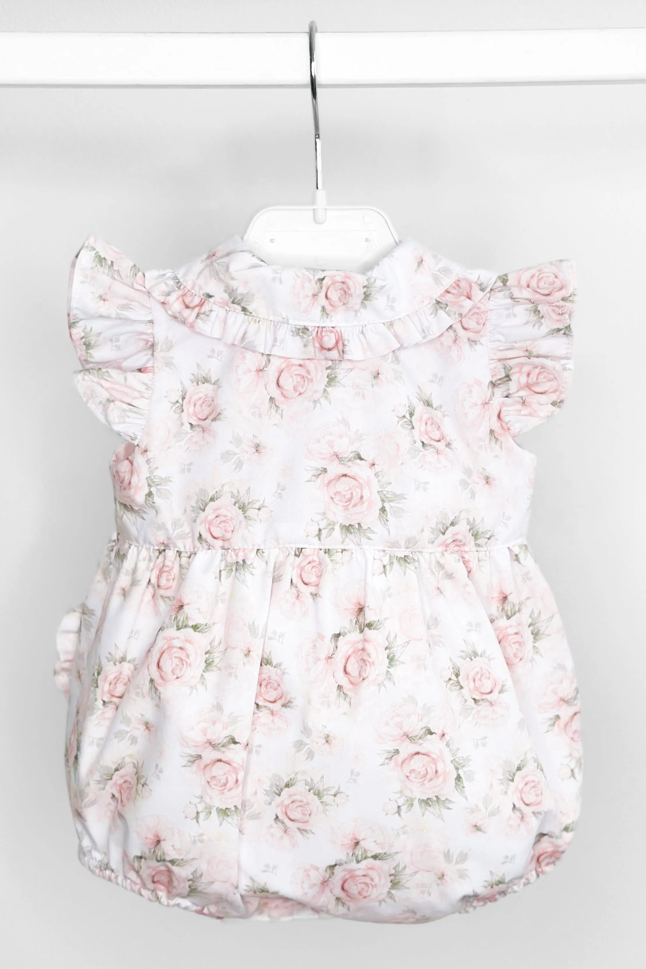 "Wendy" Pale Pink Vintage Floral Romper