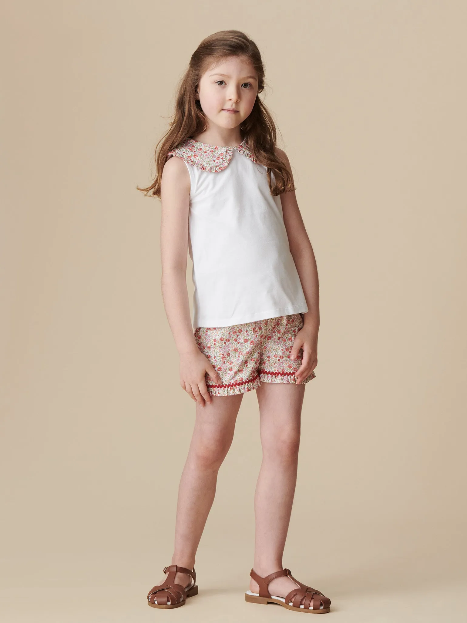 Red Floral Florentina Girl Top