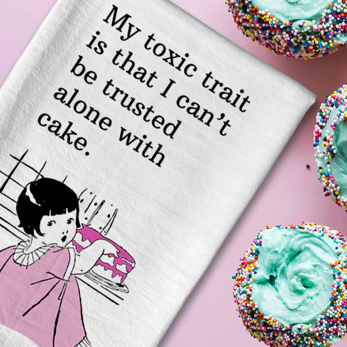Retro Dark Humor Dish Towels - Set of 3