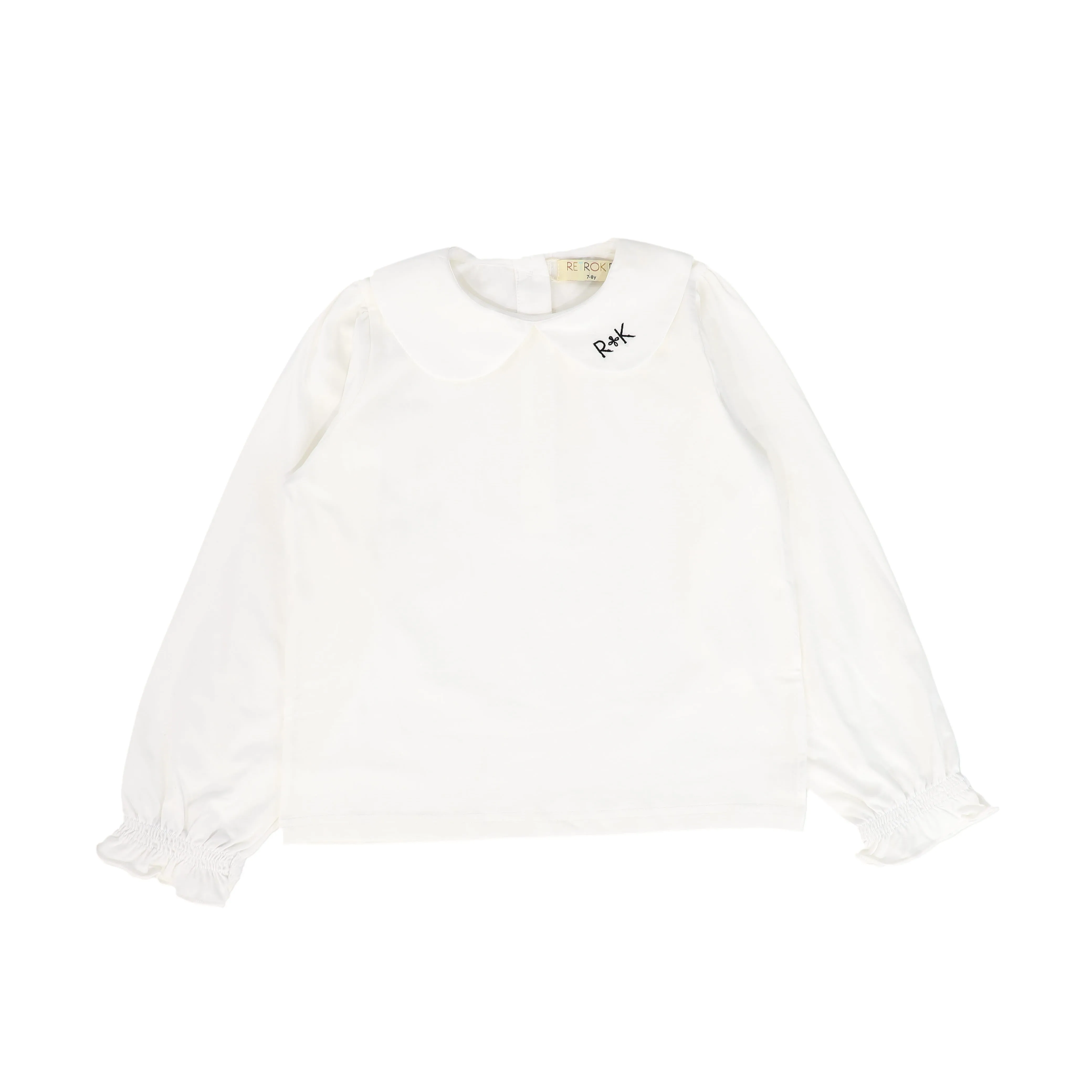 RETRO KID WHITE PETER PAN LOGO COLLAR T-SHIRT