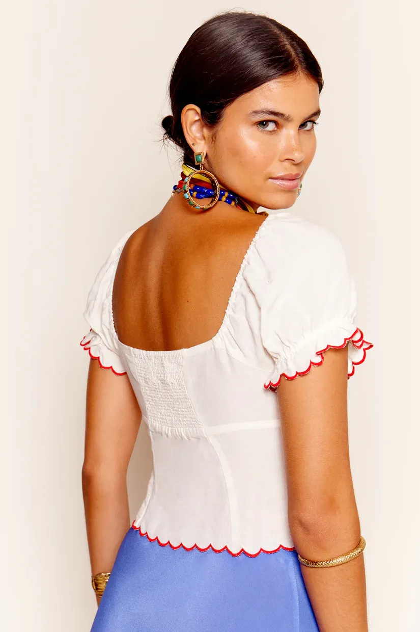 Rixo Didi Top - Cream