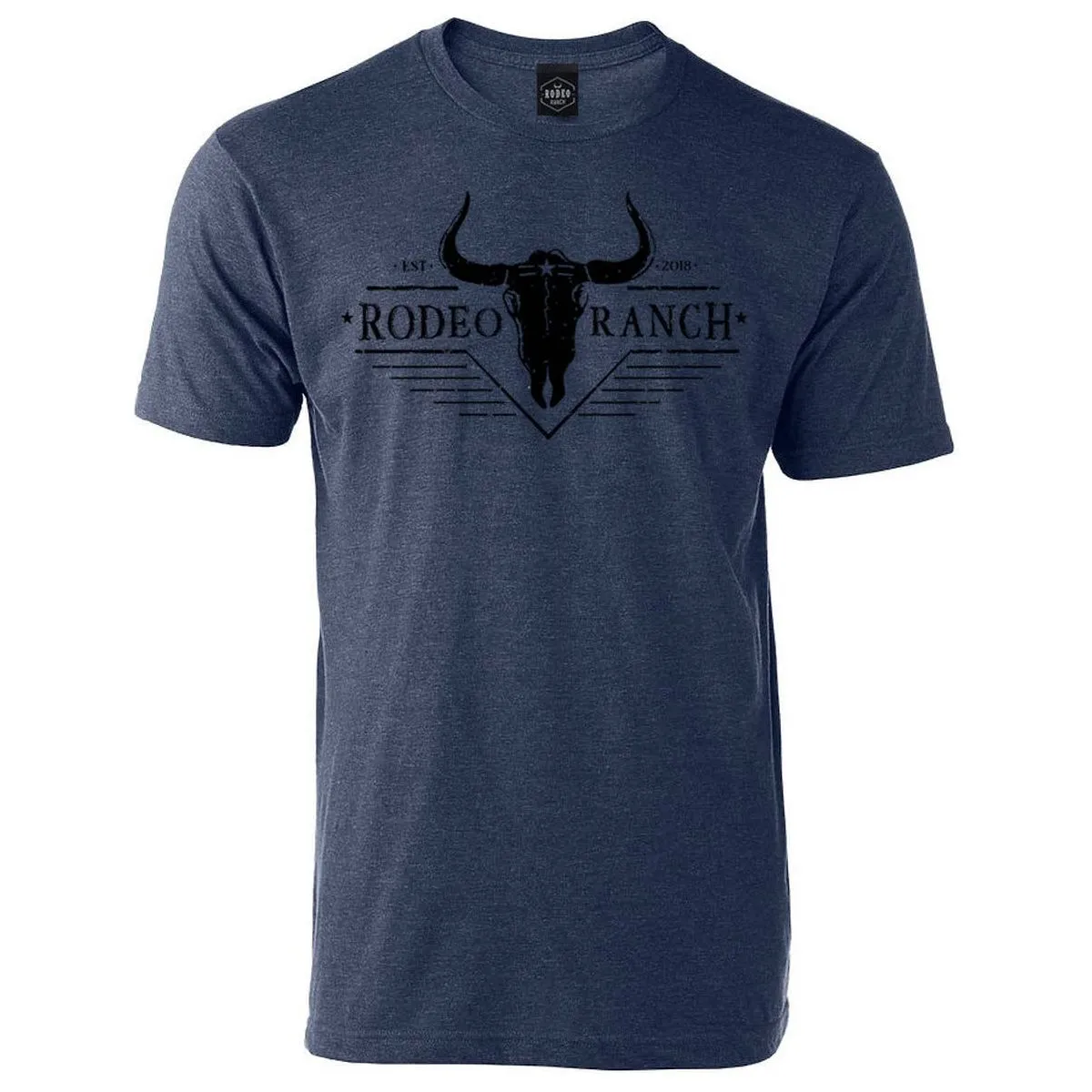Rodeo Ranch Western Short Sleeve Shirt - Heather Denim