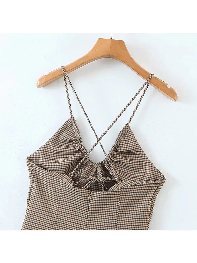 Roll Call Checkered Pencil Dress