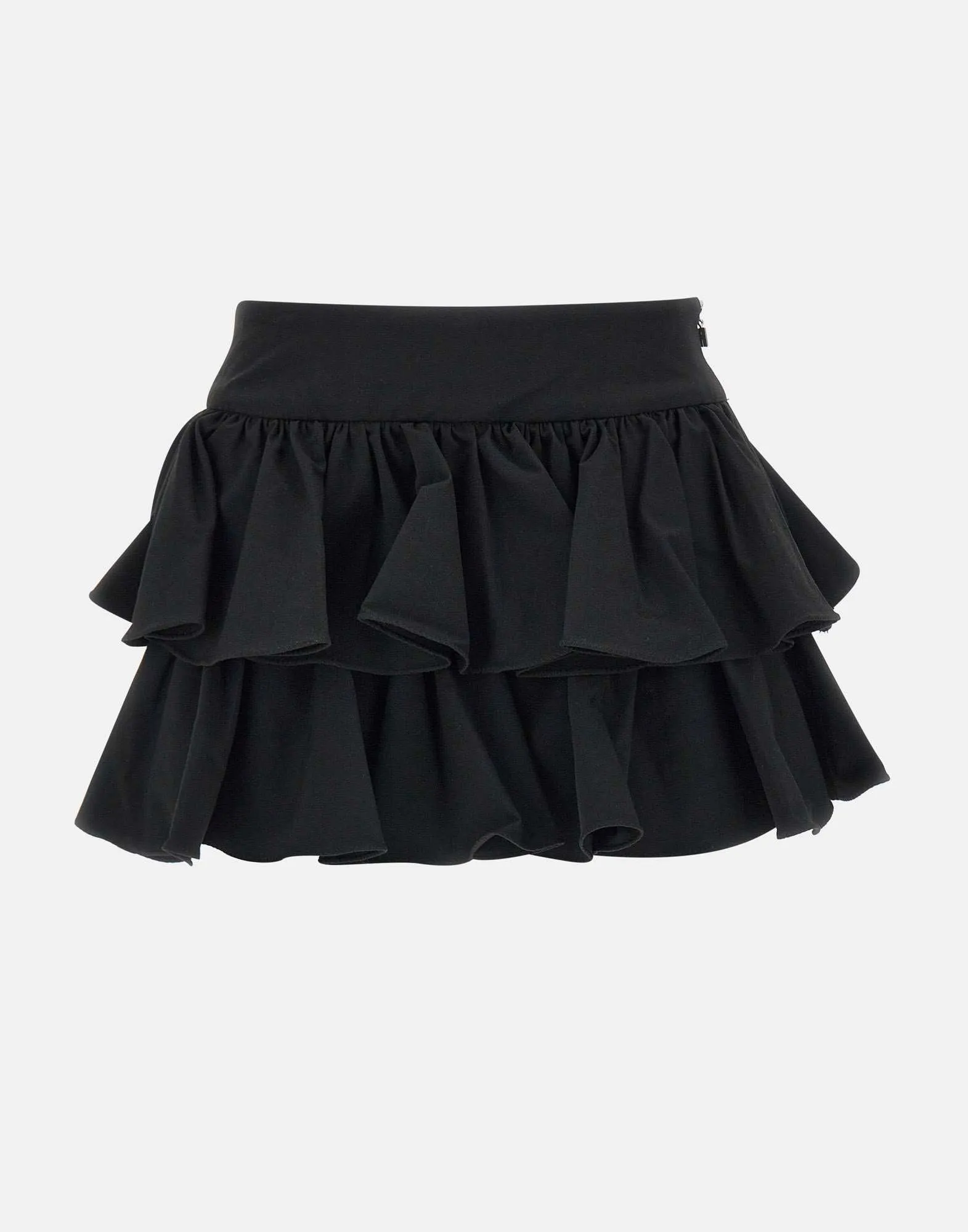 Rotera Birger Christensen bred ruffle minikjol i svart