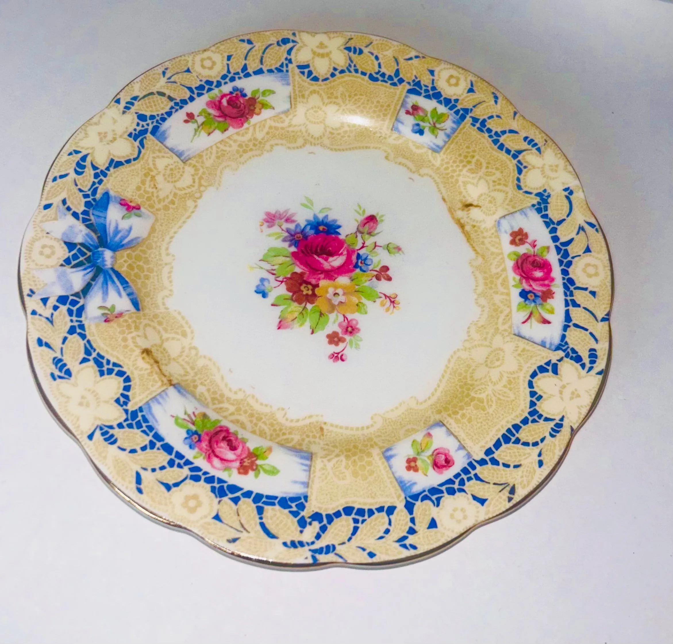 Royal Albert China “Valentine” Teacup & Saucer Trio
