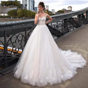 Roycebridal Simple Strapless Sweetheart A-Line Wedding Dresses