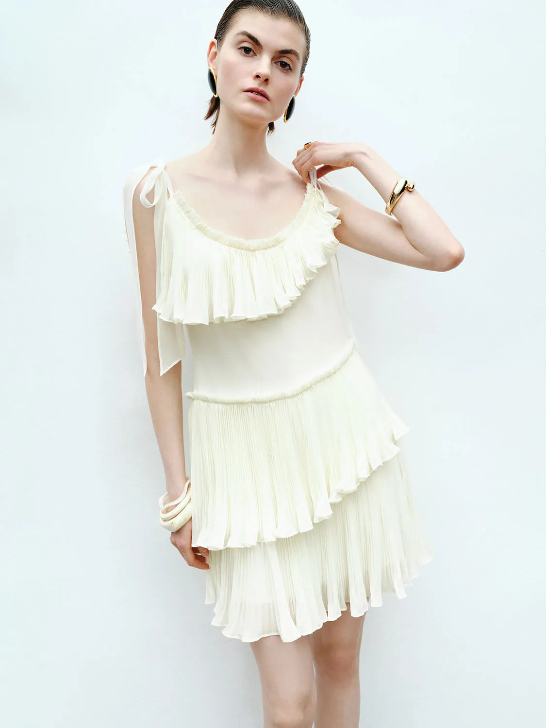 Ruffle Hem A-Line Dresses