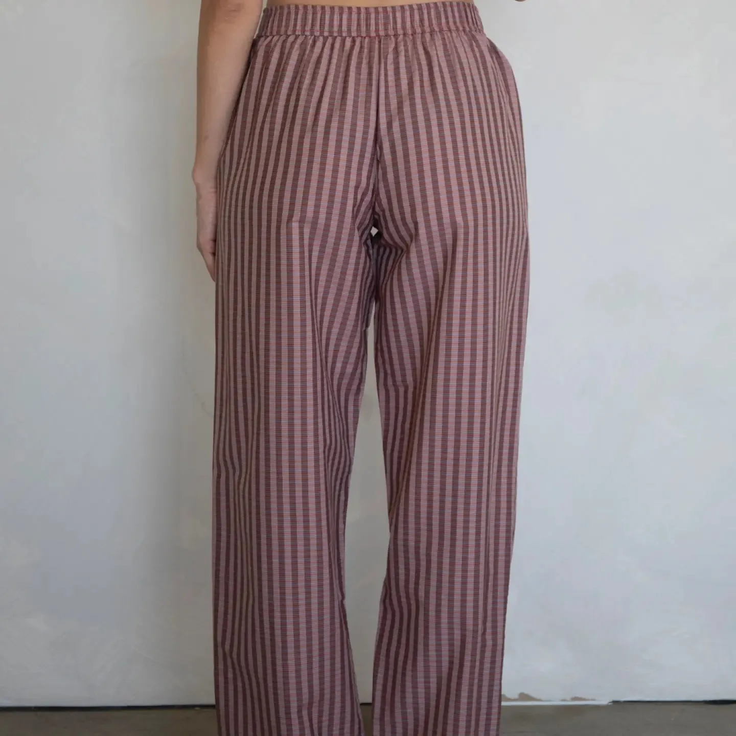 Rust Plaid Boxer Pants