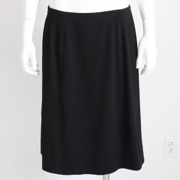 Salvatore Ferragamo Suit Jacket Skirt 2pc Set Black Wool EU 46 Italy