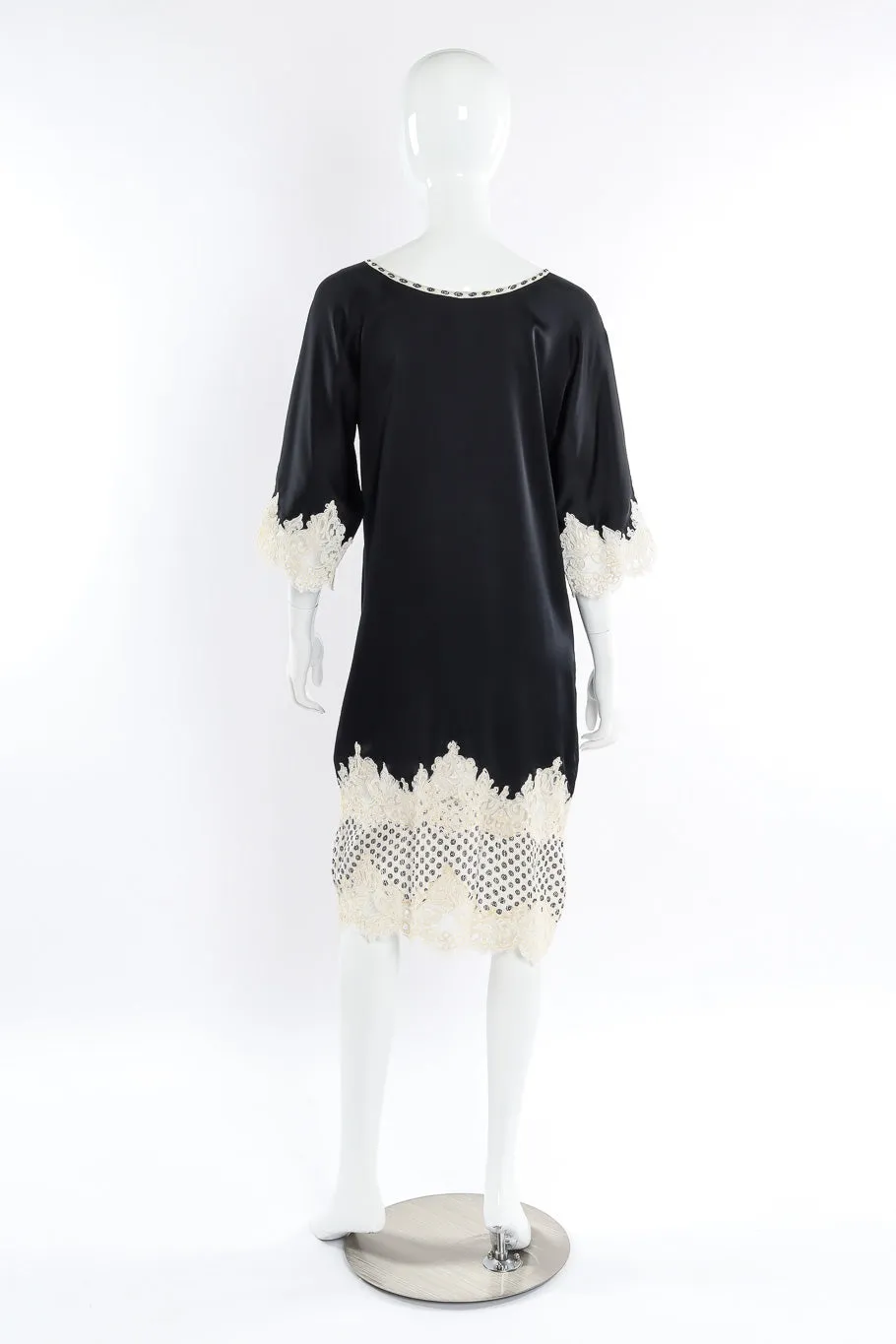 Satin and Lace Shift Dress