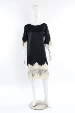 Satin and Lace Shift Dress
