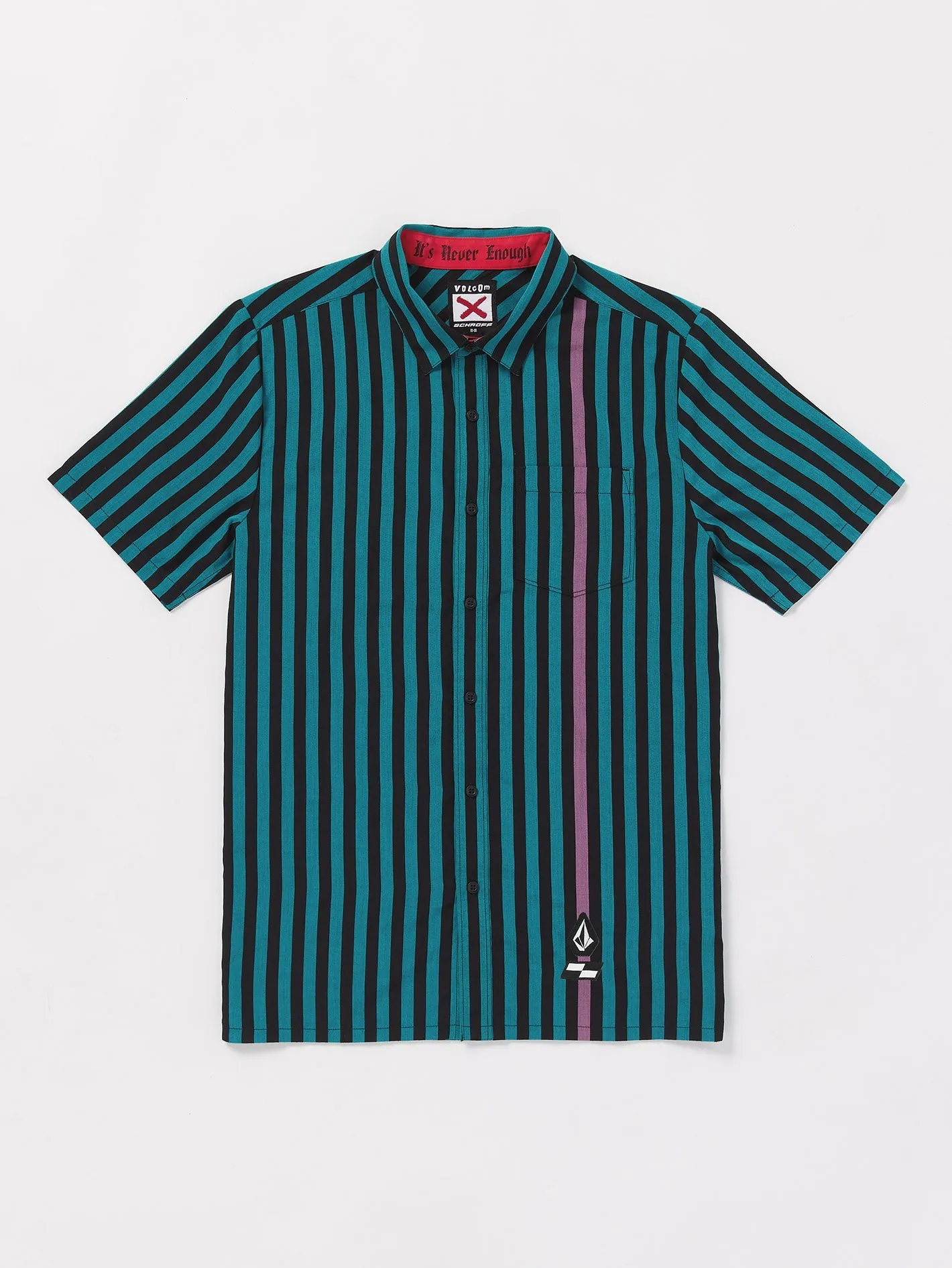 Schroff X Volcom Streifenshirt - Dusty Aqua